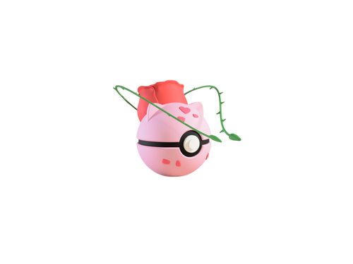 0001 Bulbasaur Rosa - Monster Ball